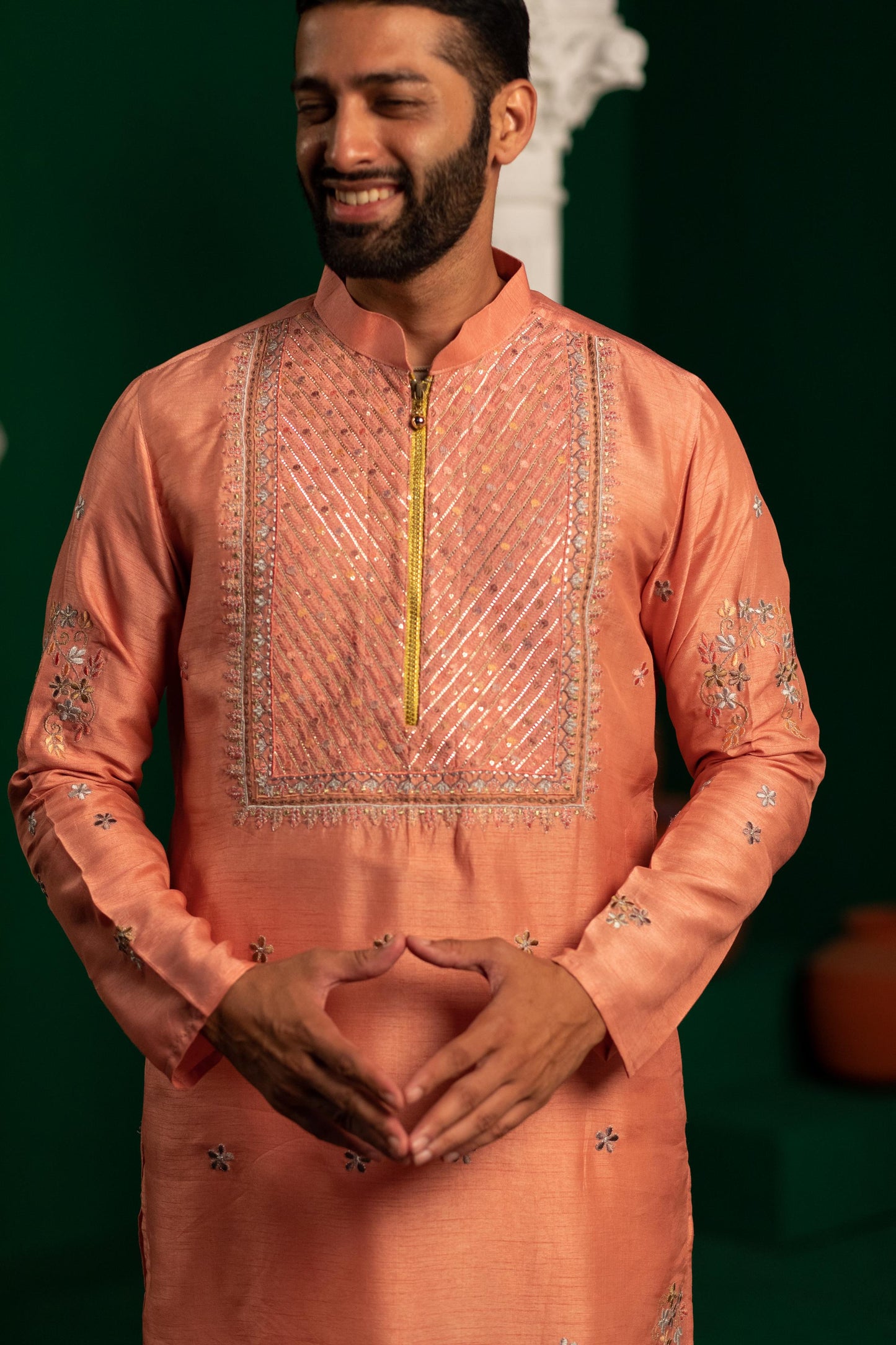 Pink Charlotte Multi-Embroidered Kurta