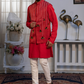 Carnelian Mirror Waistcoat Kurta