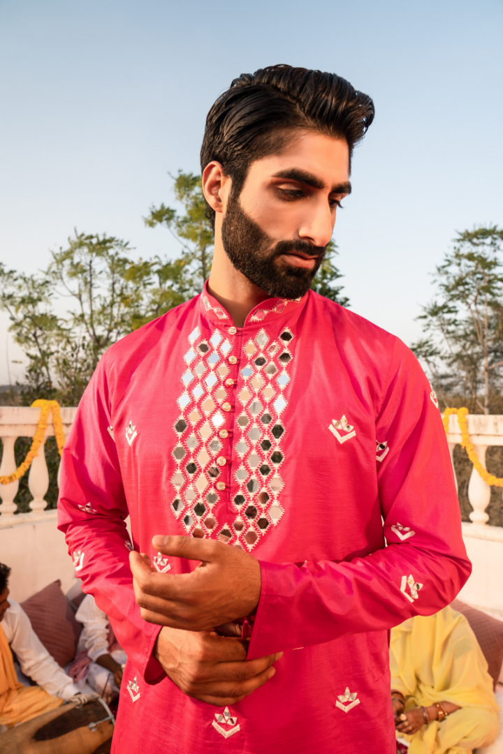 Fuscia Pink Kanch Kurta