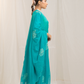 Shaded Hara Hara Kurta Set with Silk Pants and Organza Embroidery