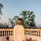 Ethereal Taj Mahal White Mirror Kurta