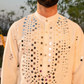 Ethereal Taj Mahal White Mirror Kurta