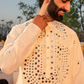 Ethereal Taj Mahal White Mirror Kurta