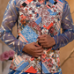 Blue Jacquard Waistcoat Set