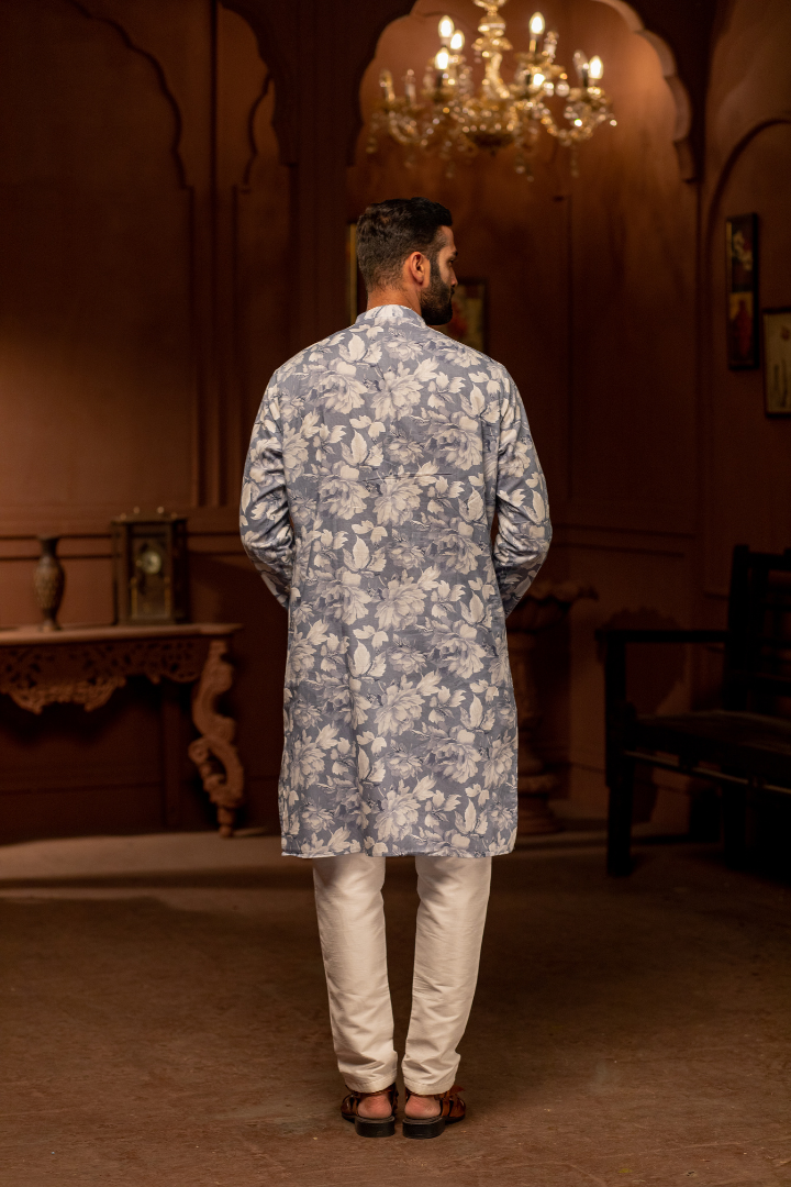 Robin's Egg Floral Kurta