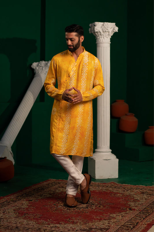 Mellow Yellow Batik Kurta