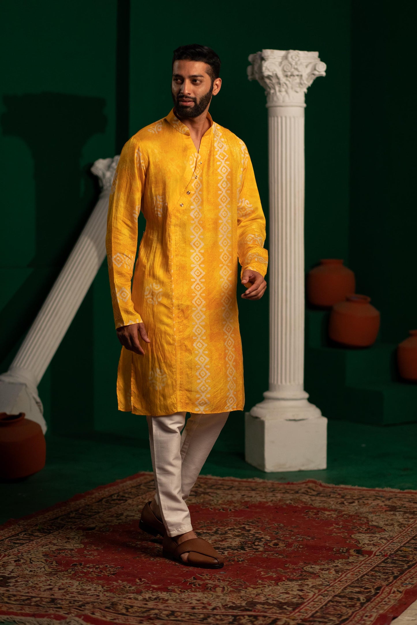 Mellow Yellow Batik Kurta