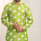 Classic Safed Hara Checks Chanderi Silk Kurta