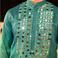 Iridescent Capri Peacock Mirror Kurta