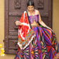 Multicolored Gamthi Lehenga with Mirror Work Blouse and Floral Chiffon Dupatta