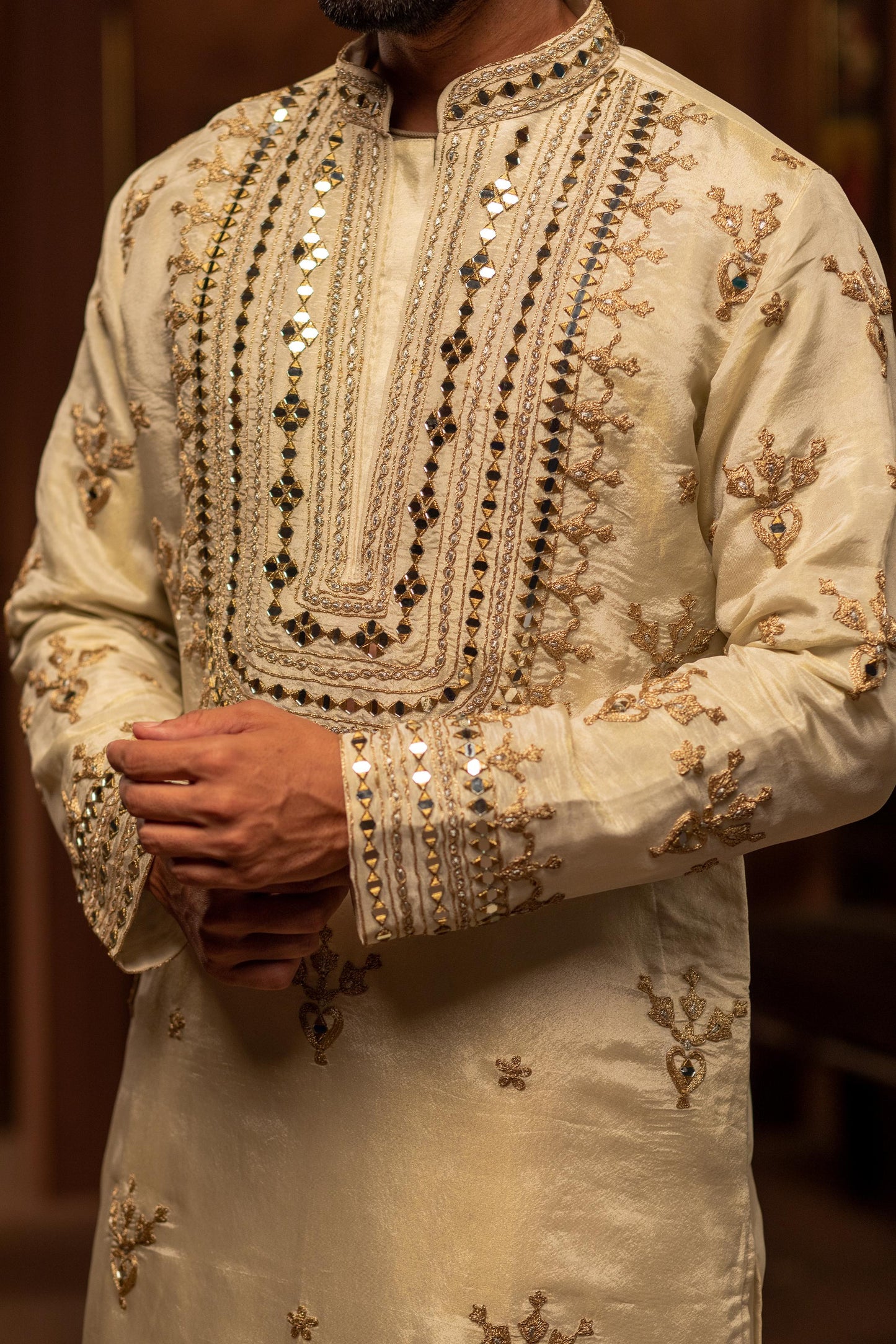 Bisque Shimmer Kurta