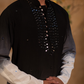 Silvery Black Mirror Kurta