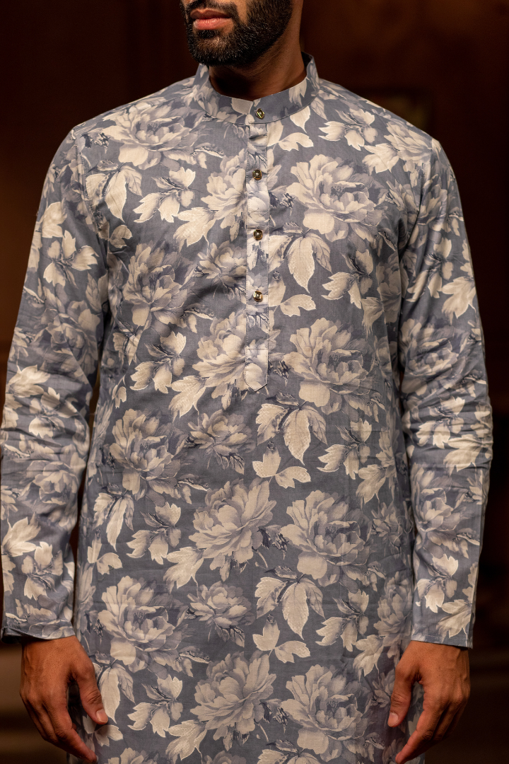 Robin's Egg Floral Kurta