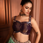 Devi Purple Coneflower Mirror Lehenga in Organza and Silk