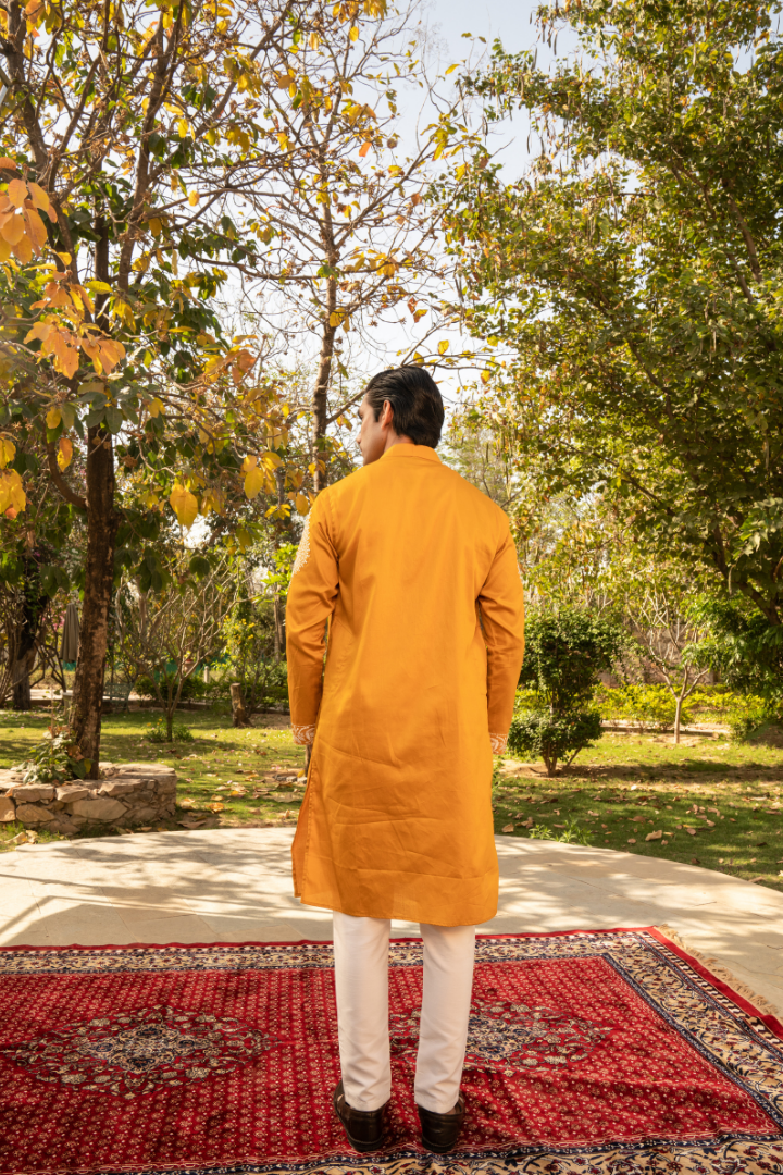 Sophisticated Oyster Yellow Kurta