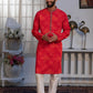 Brick Red Digital Print Kurta