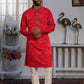 Brick Red Digital Print Kurta