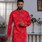 Brick Red Digital Print Kurta