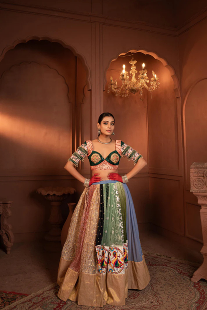 Devi Inayat Silk and Georgette Lehenga