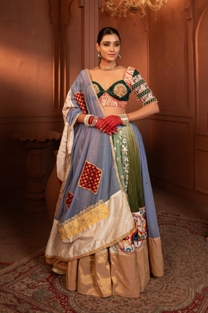 Devi Inayat Silk and Georgette Lehenga