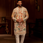 Enchanted White wolf Motif kurta for men