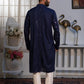 Dark Blue Bandhani Mirror Kurta