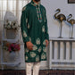 Forest Green Sparrow Digital Kurta