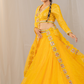 Delightful Organza Lehenga with Mirror Work