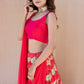 Red Flower Lehanga