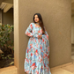 Designer Printed Ruffle Anarkali