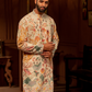 Enchanted White wolf Motif kurta for men