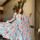 Designer Printed Ruffle Anarkali