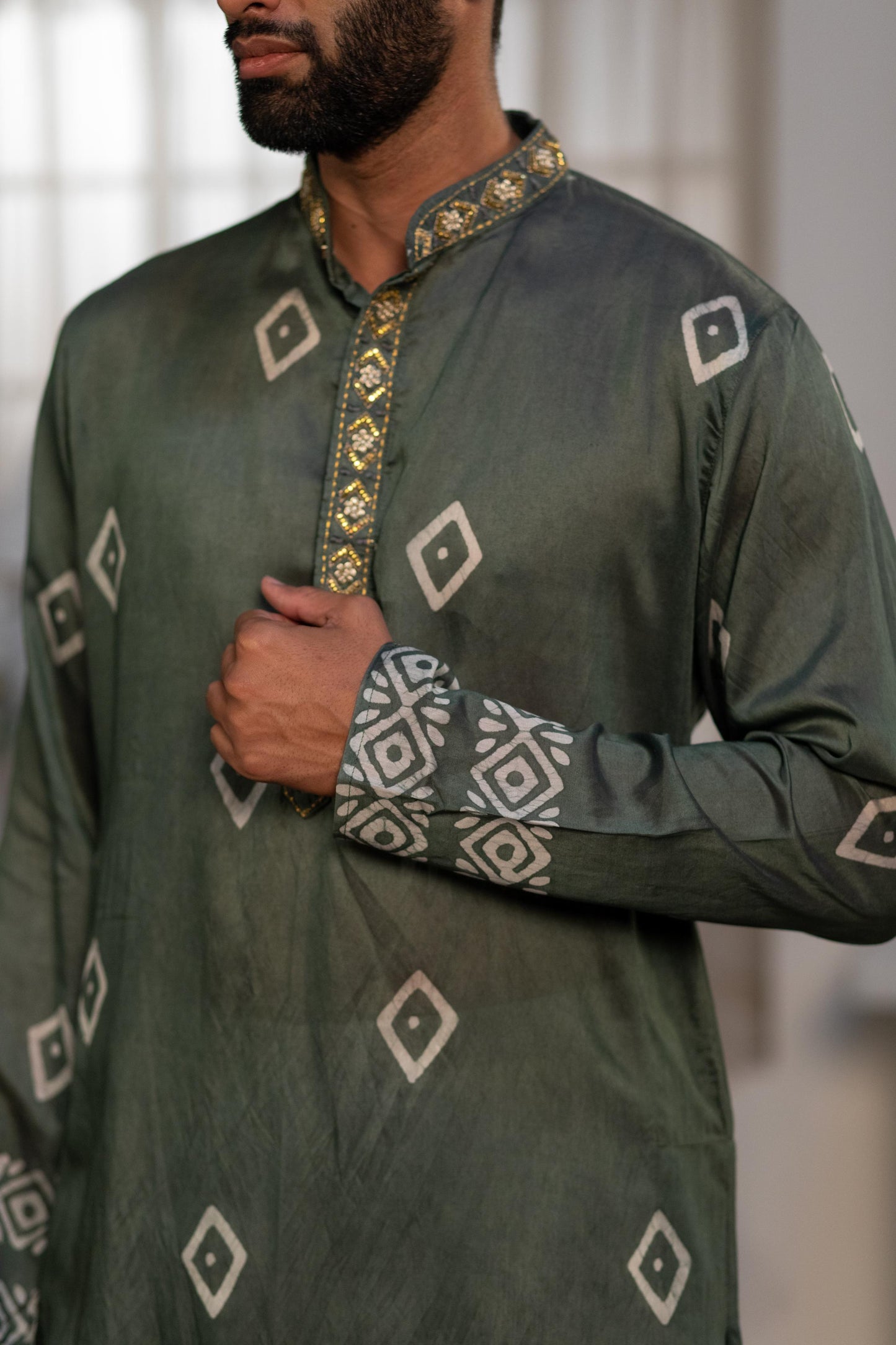 Avocado Batik Kurta