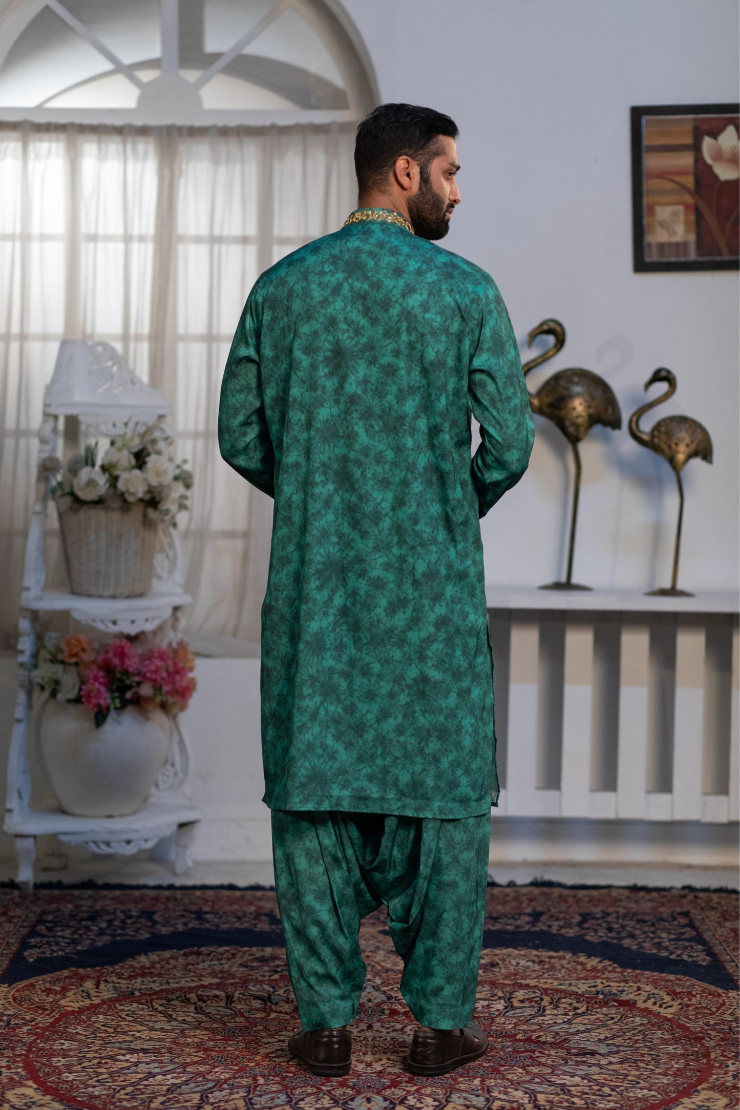 Myrtle Green Mirror Salwar Set