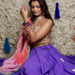 Purple Cotton Lehenga With Printed Dupatta