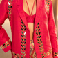 Tammanna - Pink Jacqard Silk Blazer Set