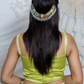 Green Printed Sequence lehenga And Drapped Blouse