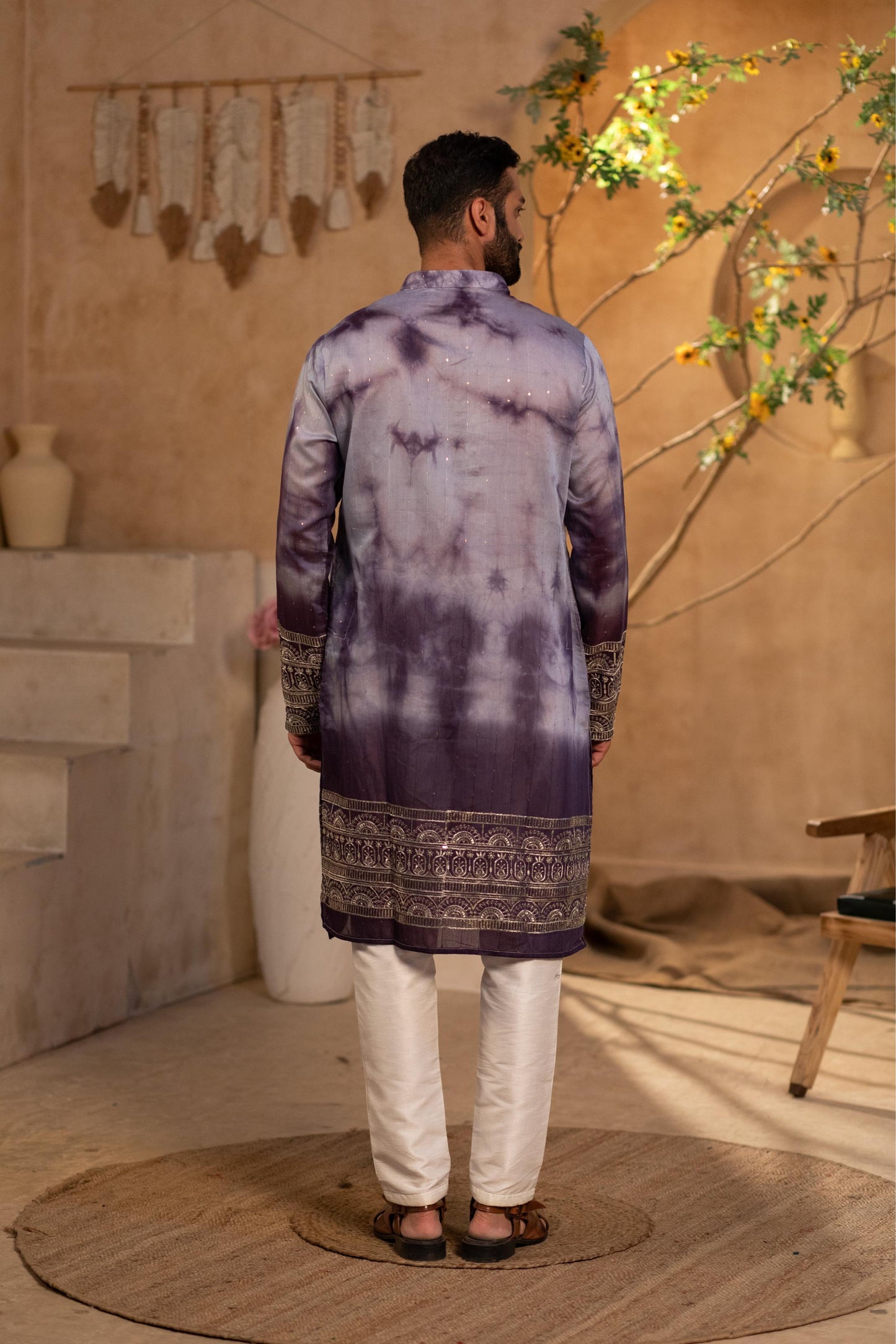 Purple Exquisite Embroidered Kurta