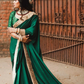 Green Crape Saree