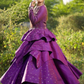 Purple Silk Gown