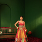 Devi Laal Peela Rang Lehenga Choli with Dupatta in Rayon Silk & Cotton Satin