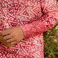 Vibrant Deep Pink Batik Kurta