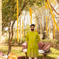 Fresh Lawn Green Bandi Kurta Set