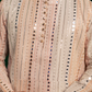 Frost Peach Sequin Mirror Kurta