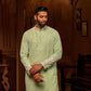 Chartreuse White Sequin Kurta