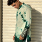 Handcrafted Green Tie & Dye Kurta with Exquisite Borders