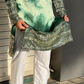 Handcrafted Green Tie & Dye Kurta with Exquisite Borders