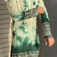 Handcrafted Green Tie & Dye Kurta with Exquisite Borders