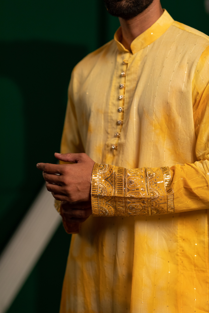 Yellow Handicraft Kurta