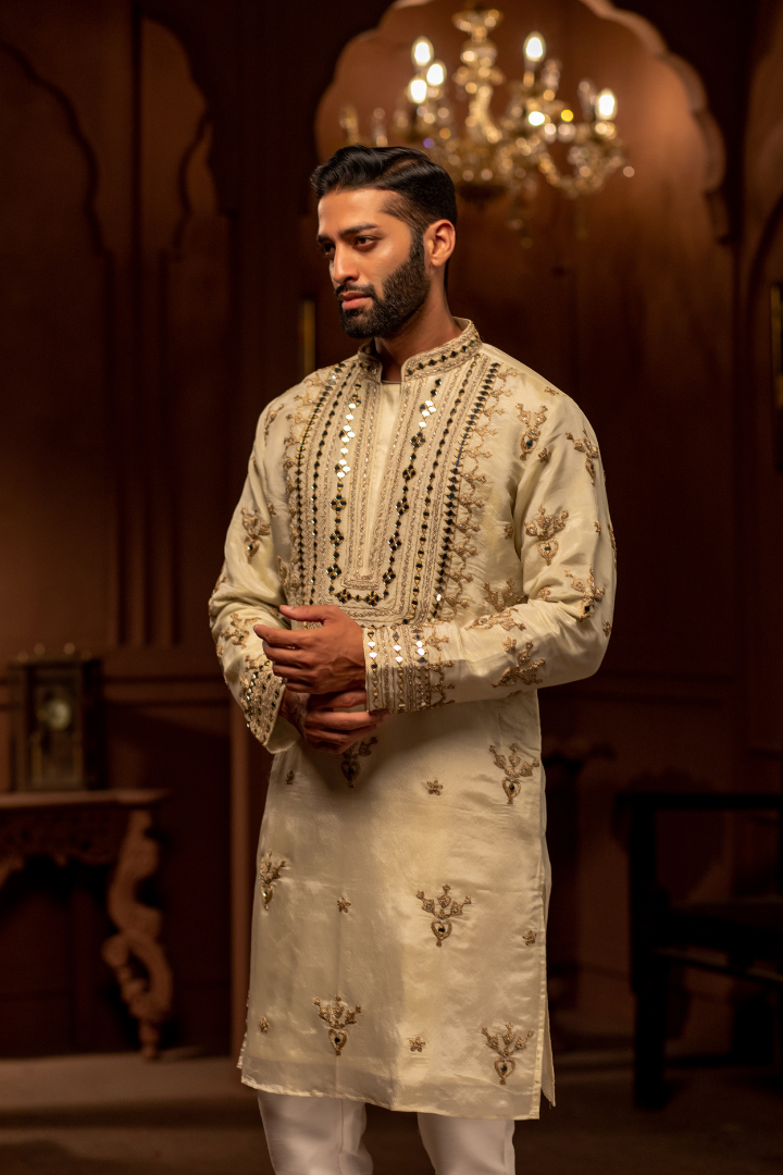 Bisque Shimmer Kurta